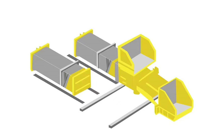 水平分体压缩垃圾站结构图